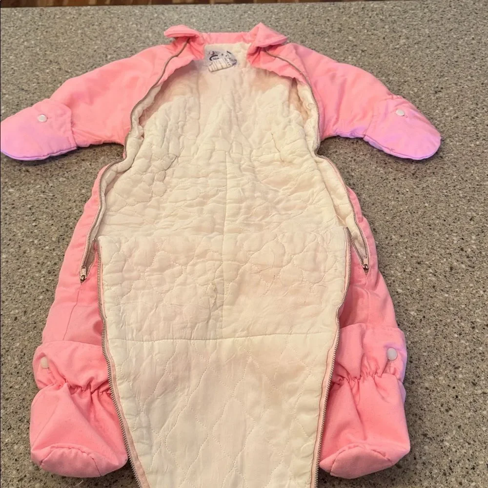 KUTE KIDDIES Snowveralls Vintage Windmill Embroidered Snowsuit Union Made